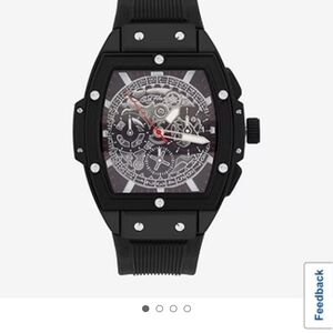Ed Hardy Black and Silver Men's Watch
